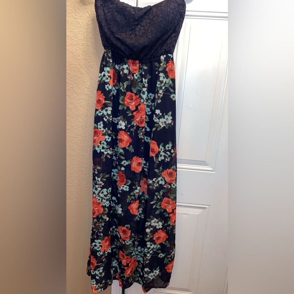 Floral Black and Orange Women's Skirt